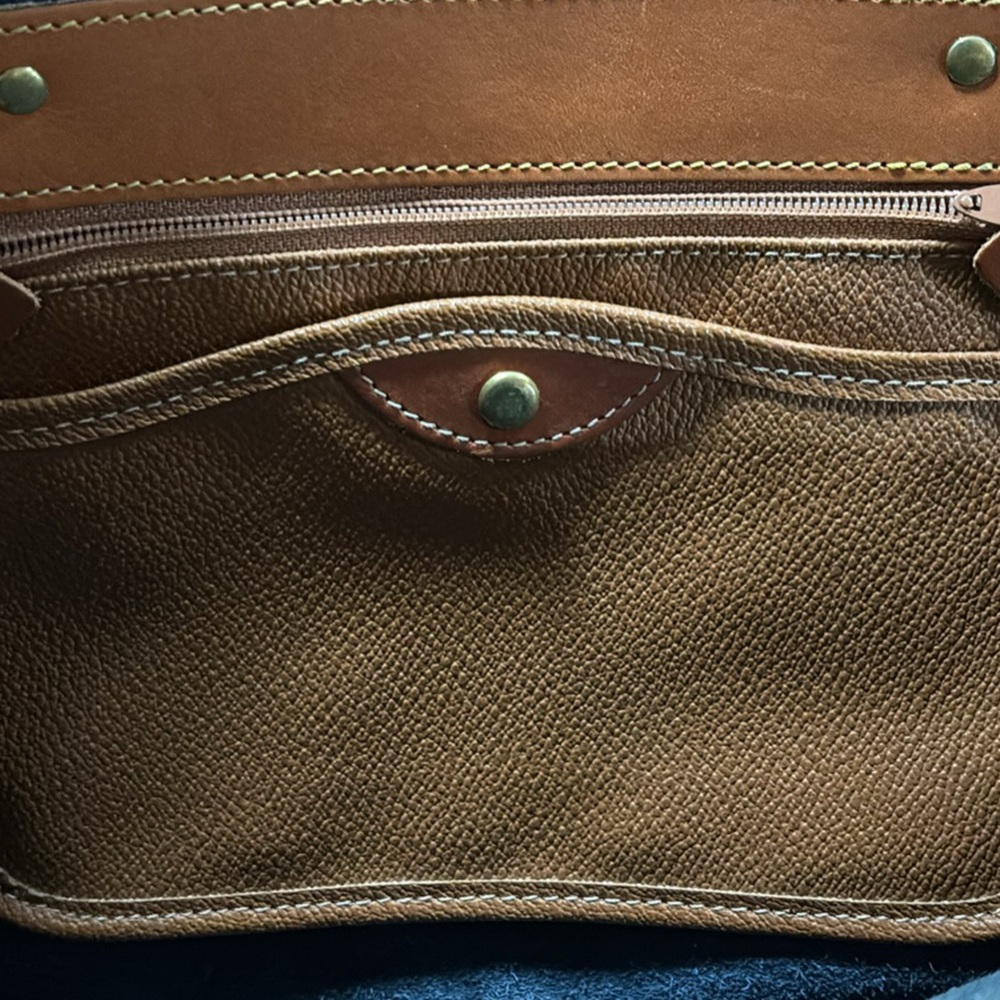 🔥S A L E🔥 Dooney & Bourke Navy Pebble Leather All Weather Satchel Like New - Picture 4 of 5